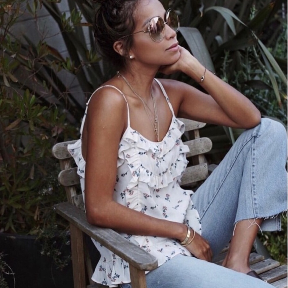Sincerely Jules Floral Silk Blend Camisole